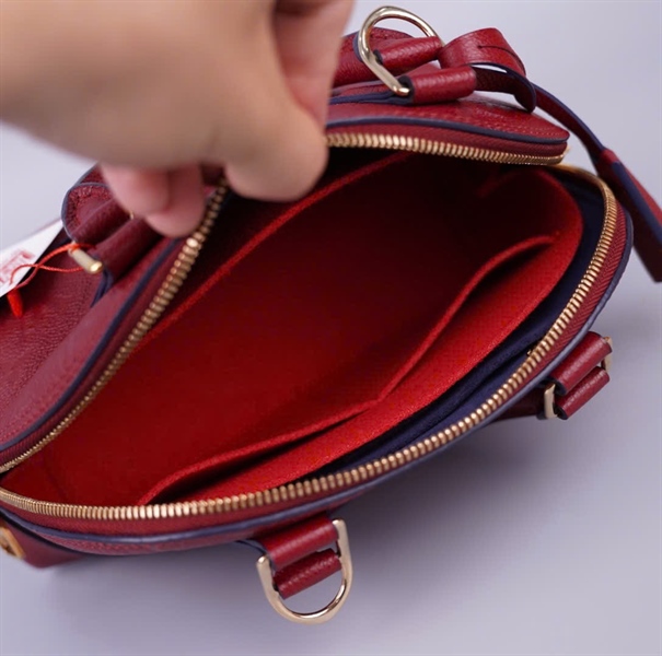 Túi LV Alma đỏ có lót form kèm ổ+ chìa (AR4129) sz24 KG +