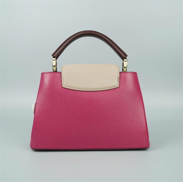 Túi LV Capu tím nắp xám sz26 +