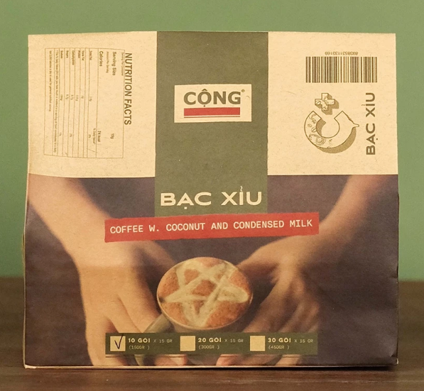 Cộng Cà Phê gói cà phê bạc xỉu hòa tan C+180g