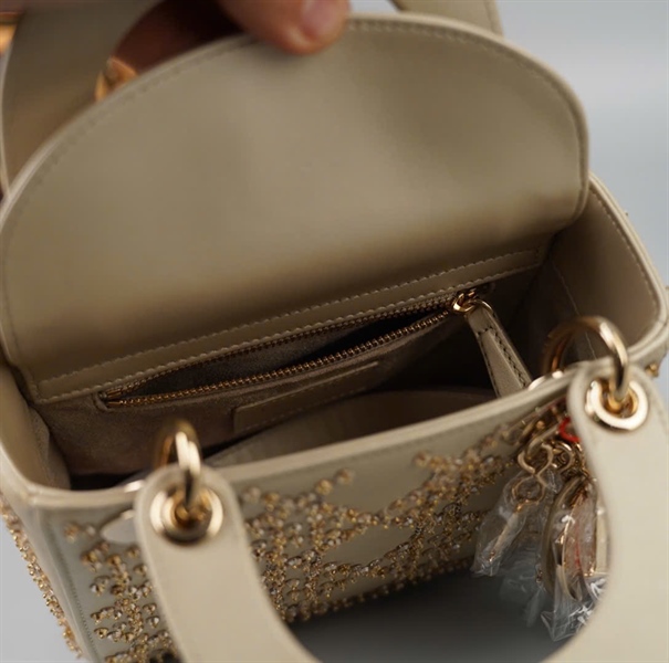 Túi Dior Lady nude đính cườm (04-MA-1220) szmini (HC) +