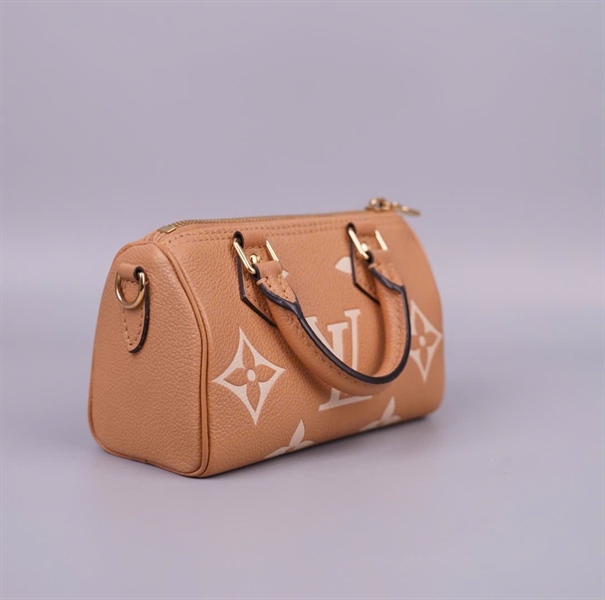 Túi LV Speedy nude hoa trắng sz16 (HC) +