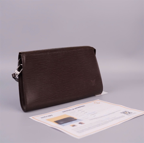 Túi LV kẹp nách vân sọc nâu sz24 KG+