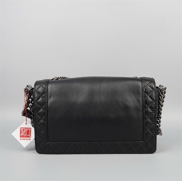 Túi Chanel Boy đen phối nhiều xích (18937702) sz24 (HC) +