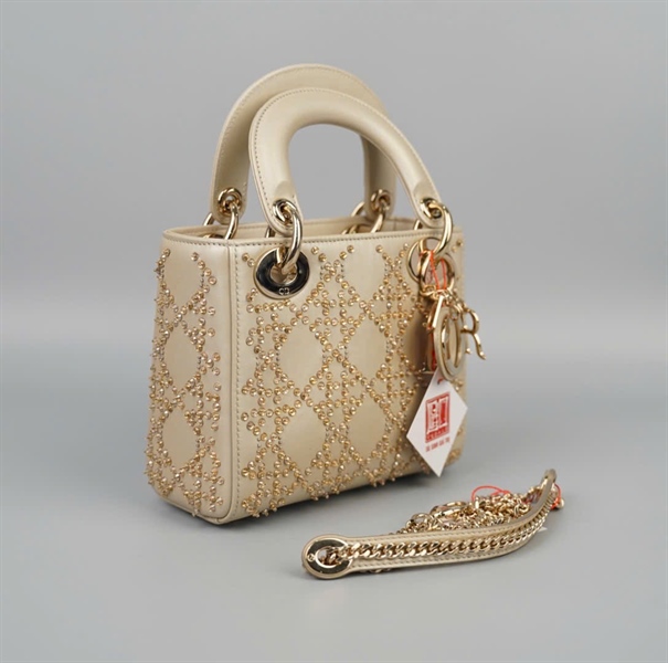 Túi Dior Lady nude đính cườm (04-MA-1220) szmini (HC) +
