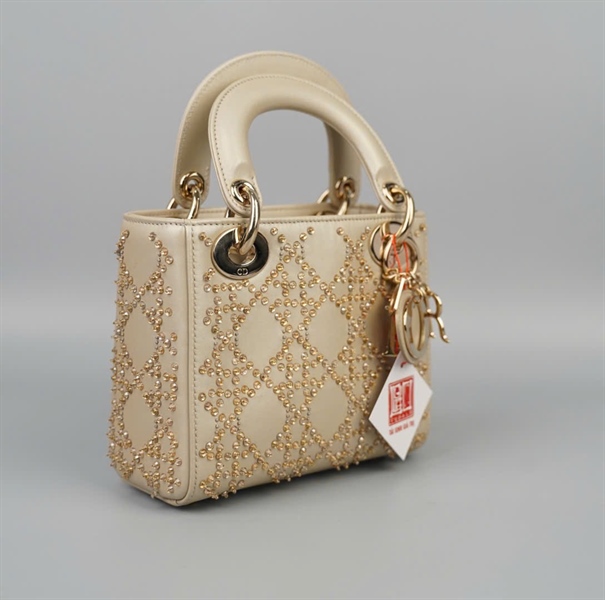 Túi Dior Lady nude đính cườm (04-MA-1220) szmini (HC) +