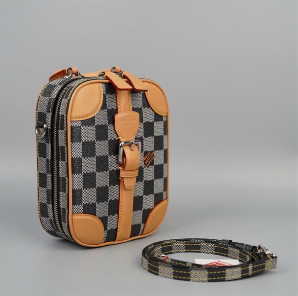 Túi LV Handle cốp ô vuông xám sz13 (HC) +