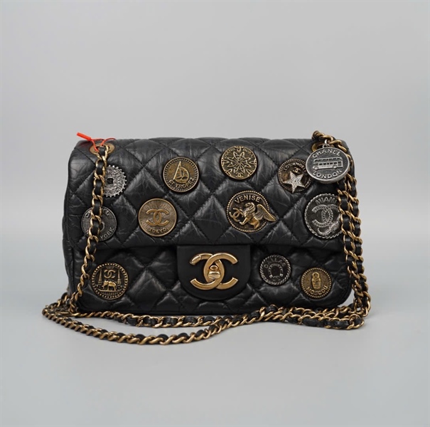 Túi Chanel Charm đen đồng xu (20639561) sz19 (HC) +