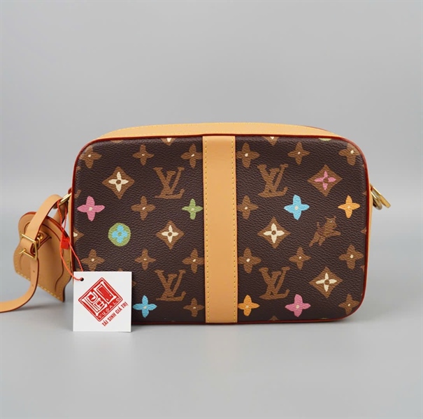 Túi LV đeo chéo hoa nâu viền vàng sz22 (HC) +