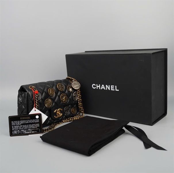 Túi Chanel Charm đen đồng xu (20639561) sz19 (HC) +