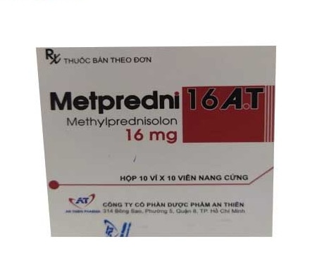 Metpredni 16 a.t methylprednisolon an thiên (h/100v)