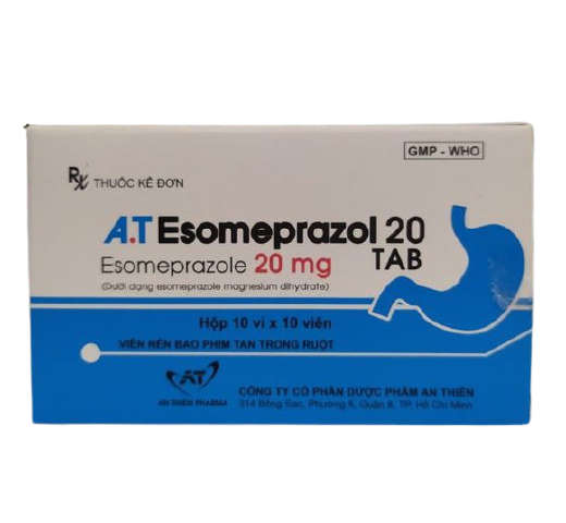A.t esomeprazol 20mg an thiên (h/100v)