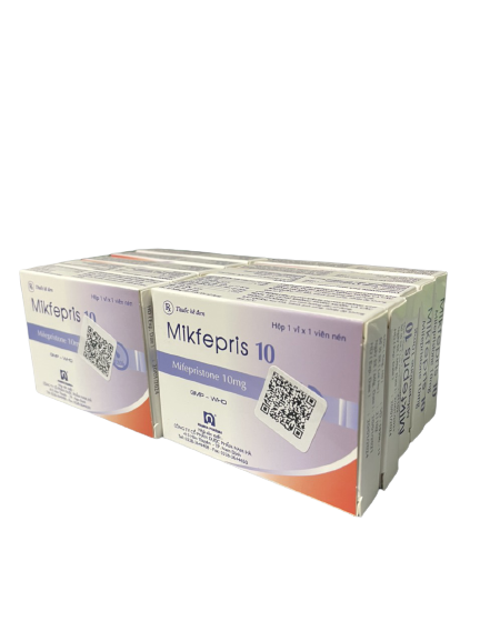 Mikfepris mifepriston 10mg nam hà (lốc/10h/1v)