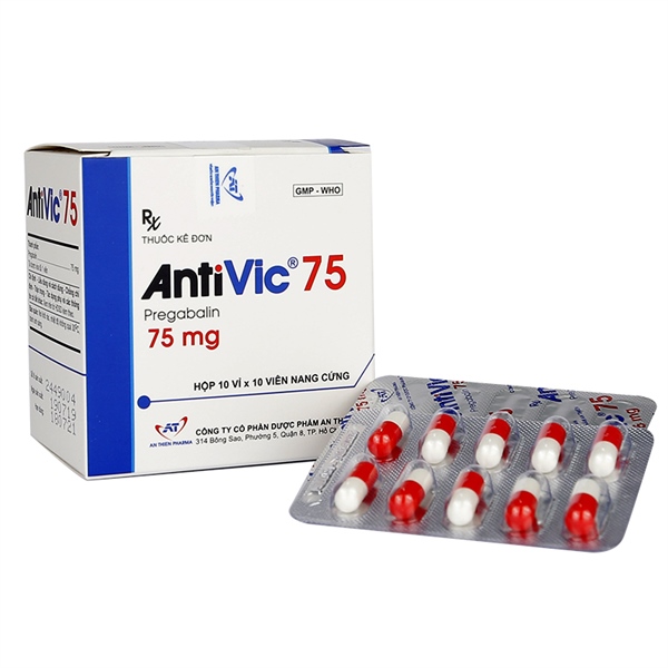 Antivic pregabalin 75mg capsules an thiên (h/100v)