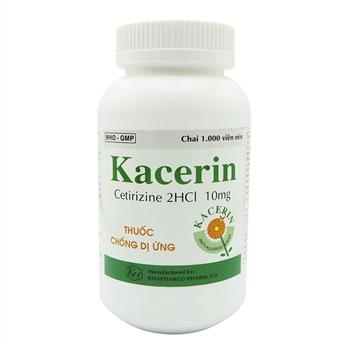 Kacerin tablet cetrizine 10mg khapharco (c/1000v)