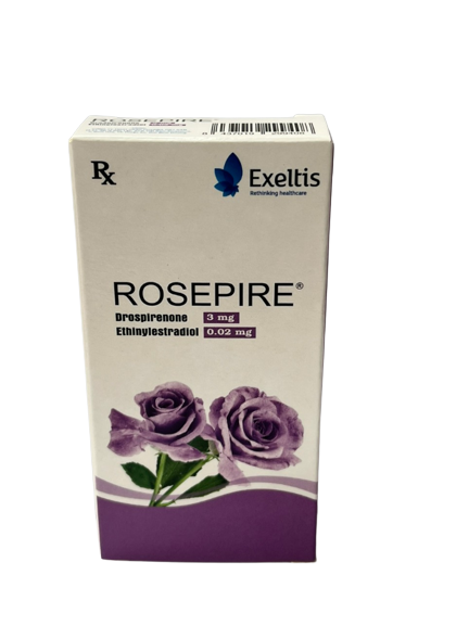 Ngừa thai rosepire 3mg/0.02mg leo (h/28v) (tím)
