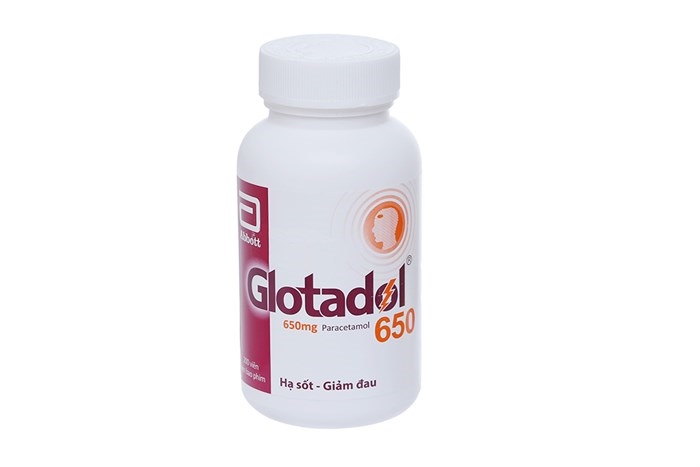 Glotadol 650 paracetamol 650mg abbott (chai/200viên nén)