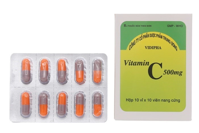 Vitamin c 500mg vidipha (hộp/100 viên nang)