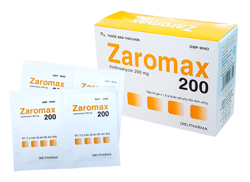 Zaromax azithromycin 200mg dhg pharma (h/24gói)