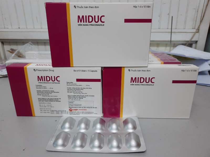 Miduc itraconazole 100mg saga (h/10v)