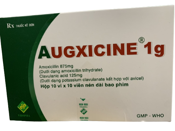 Augxicine amoxicillin 875/125mg vidipha (h/100v)