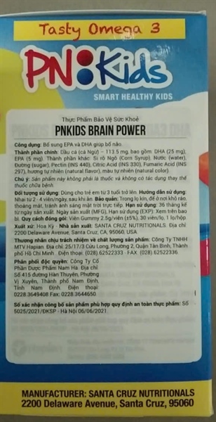 PN Kids Brain Power Omega 3 DHA (Lọ 30 viên) - Hoa Kỳ/USA 2