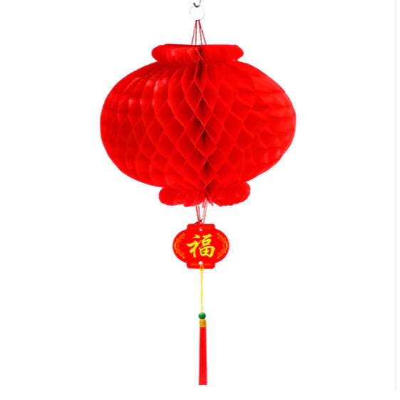 Đèn lồng đỏ Nilon chữ Phúc treo trang trí Lễ Tết