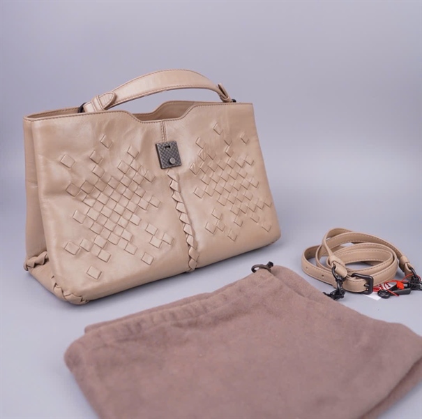 Túi Bottega màu nude sz30 KG+