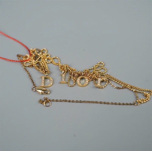 Dây chuyền Dior vàng mặt chữ KG +