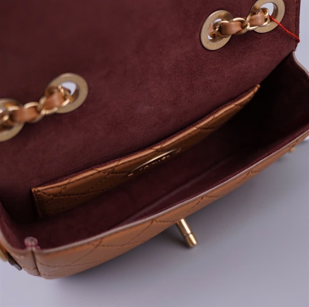 Túi Chanel nâu kèm ví (28697570) sz19 (HC) +