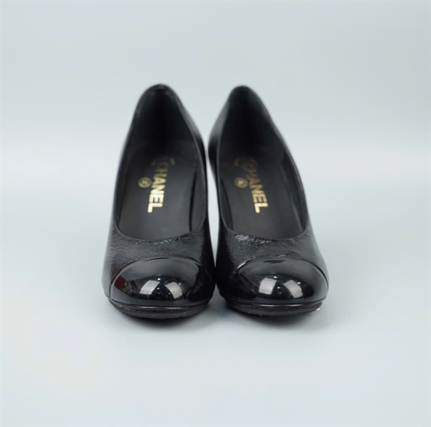 Giày Chanel đen đế 9p sz37.5 KG +