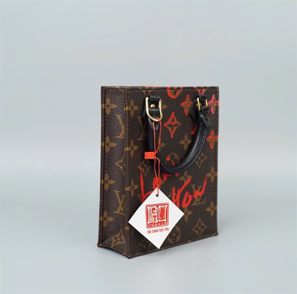 Túi LV Tote hoa nâu in chữ sz13 (HC) +