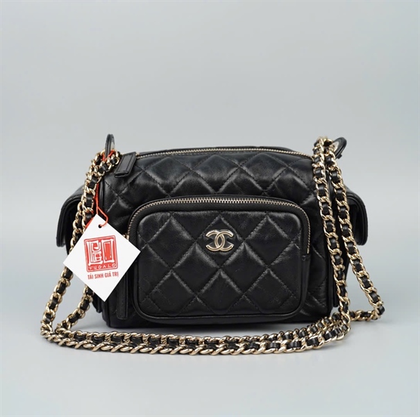 Túi Chanel màu đen H1E1T36G sz18 KG+