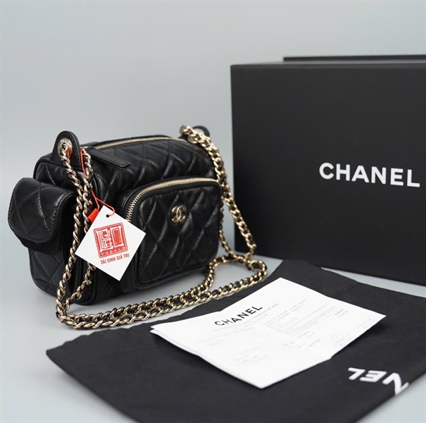 Túi Chanel màu đen H1E1T36G sz18 KG+