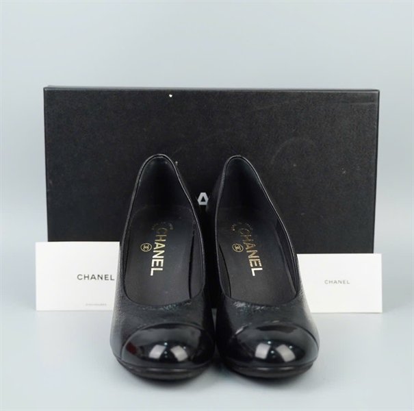 Giày Chanel đen đế 9p sz37.5 KG +