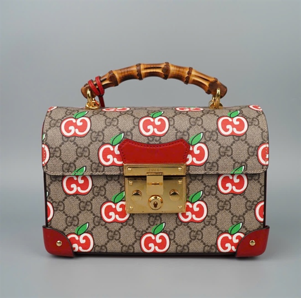 Túi GG Padlock apple màu xám (603221520981) sz23 KG+