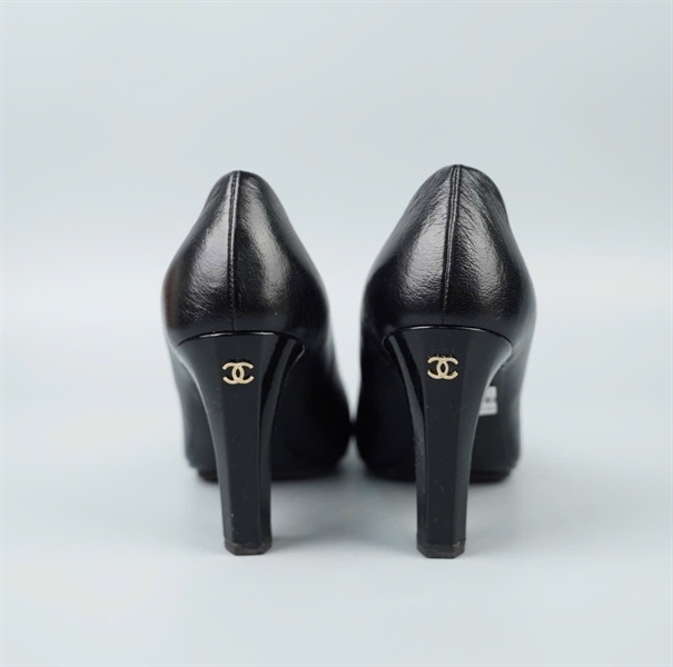 Giày Chanel đen đế 9p sz37.5 KG +