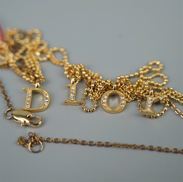 Dây chuyền Dior vàng mặt chữ KG +
