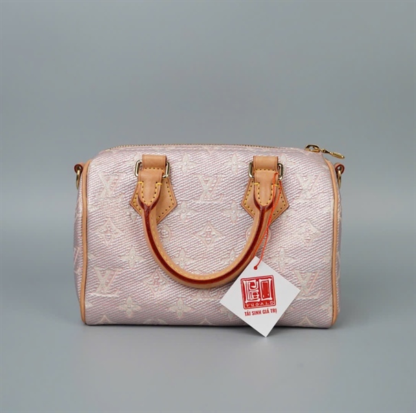 Túi LV Speedy nền hồng hoa trắng sz20 (HC) +