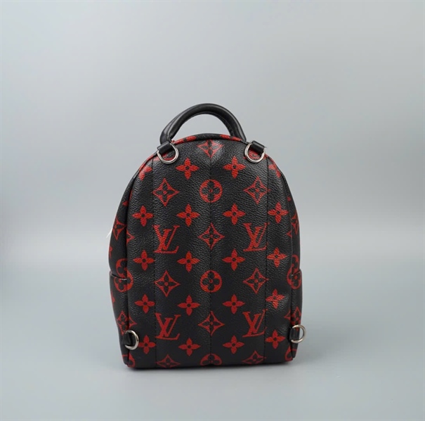 Balo LV nền đen hoa đỏ (FL4136) 2 strap (PN) +