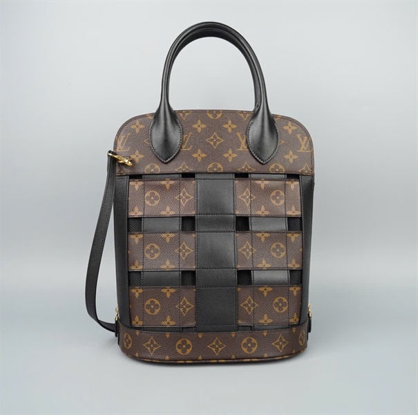 Túi LV Tote hoa nâu viền đen kèm ổ+ chìa (F01117) sz25 (HC) +