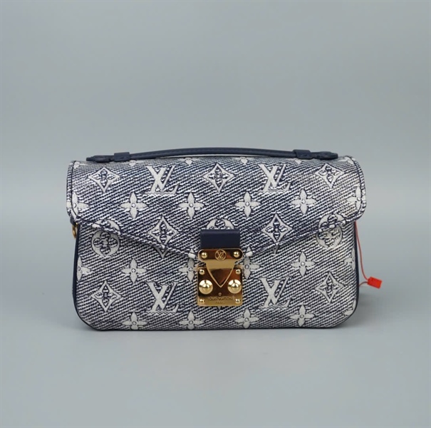 Túi LV Metis nền xanh hoa trắng 2 strap sz20 (HC) +