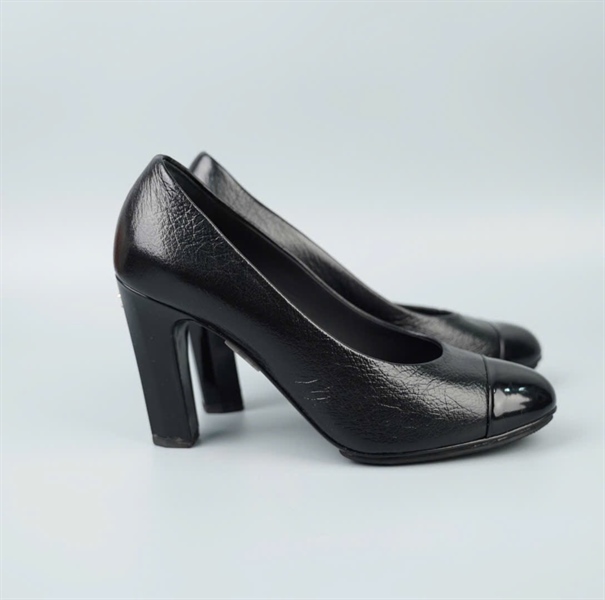 Giày Chanel đen đế 9p sz37.5 KG +
