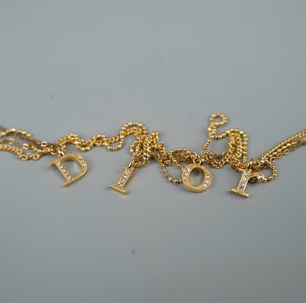 Dây chuyền Dior vàng mặt chữ KG +