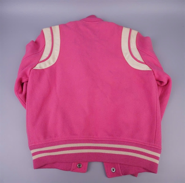 Áo khoác YSL hồng sọc trắng KG +