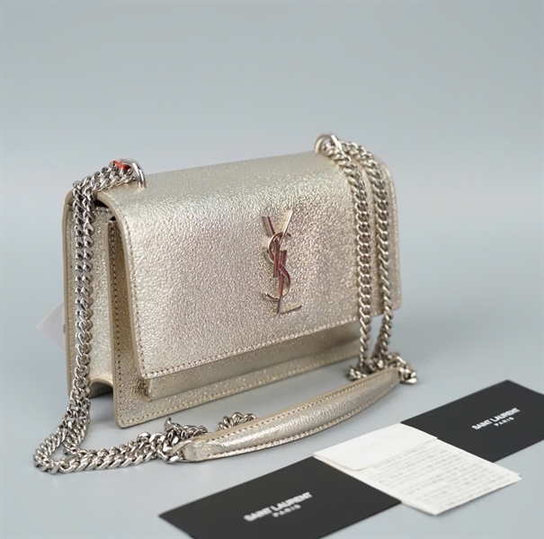 Túi YSL bạc sz17 KG +