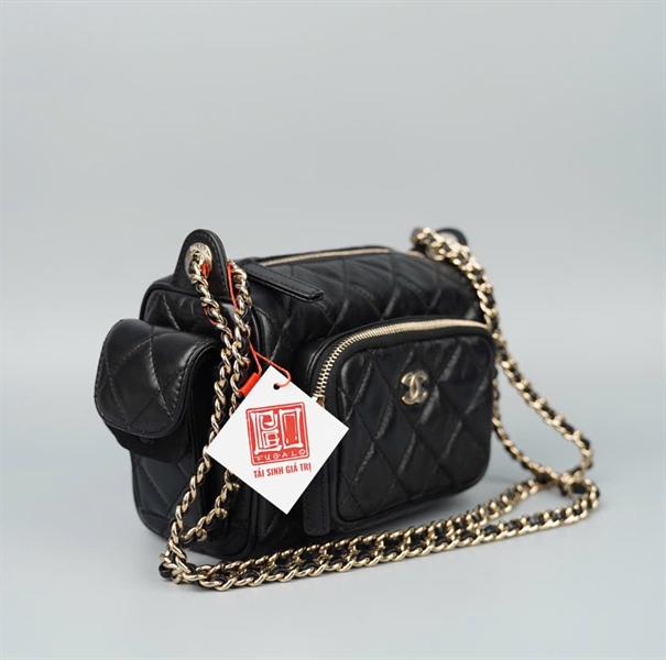Túi Chanel màu đen H1E1T36G sz18 KG+