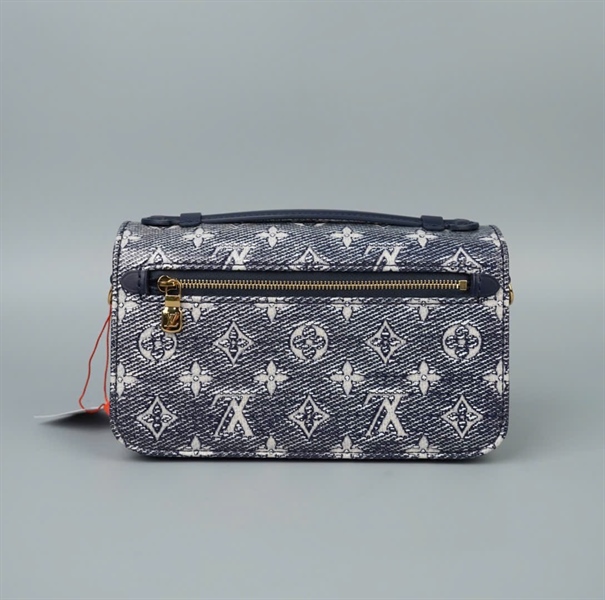 Túi LV Metis nền xanh hoa trắng 2 strap sz20 (HC) +