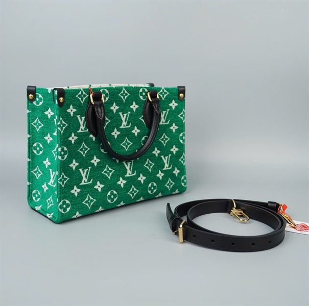 Túi LV Onthego nền xanh hoa trắng sz25 (HC) +