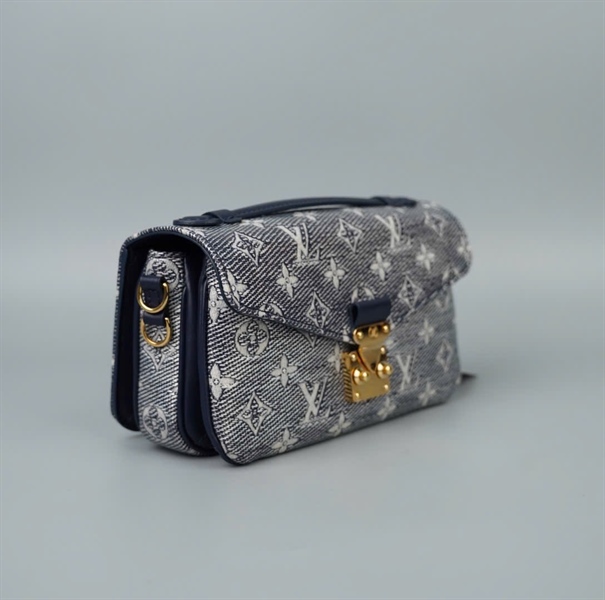 Túi LV Metis nền xanh hoa trắng 2 strap sz20 (HC) +