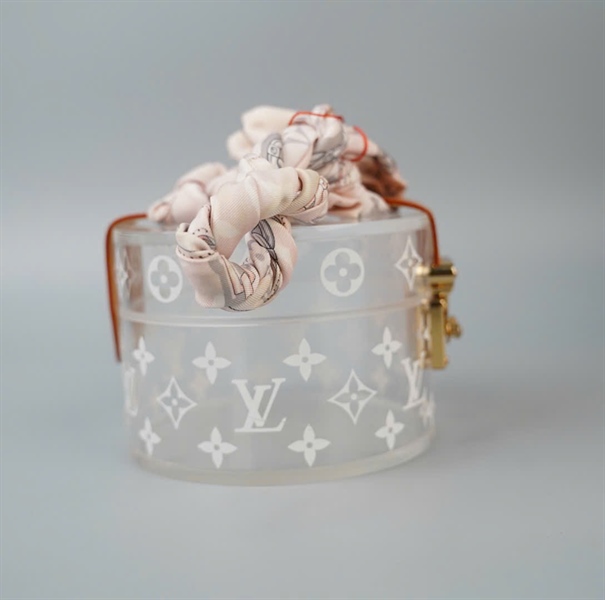 Túi LV cốp trong suốt quai quấn khăn sz12 KG +